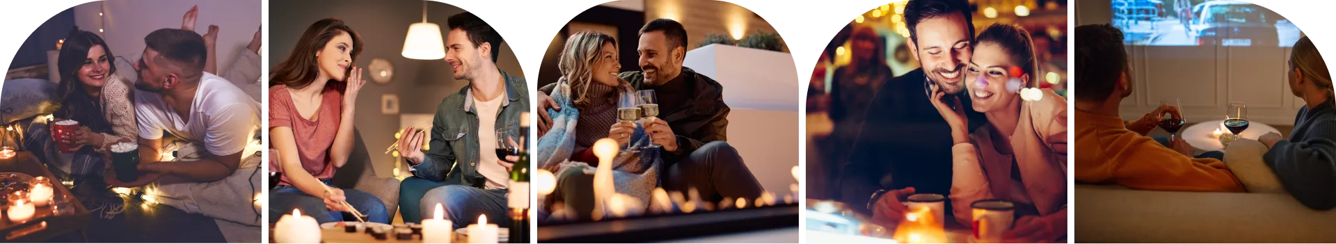 Photos of people on romantic dates